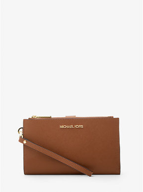 Jet Set Large Leather Smartphone Wristlet Wallet