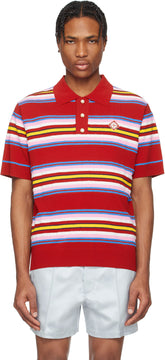 Red Stripe Oversized Polo