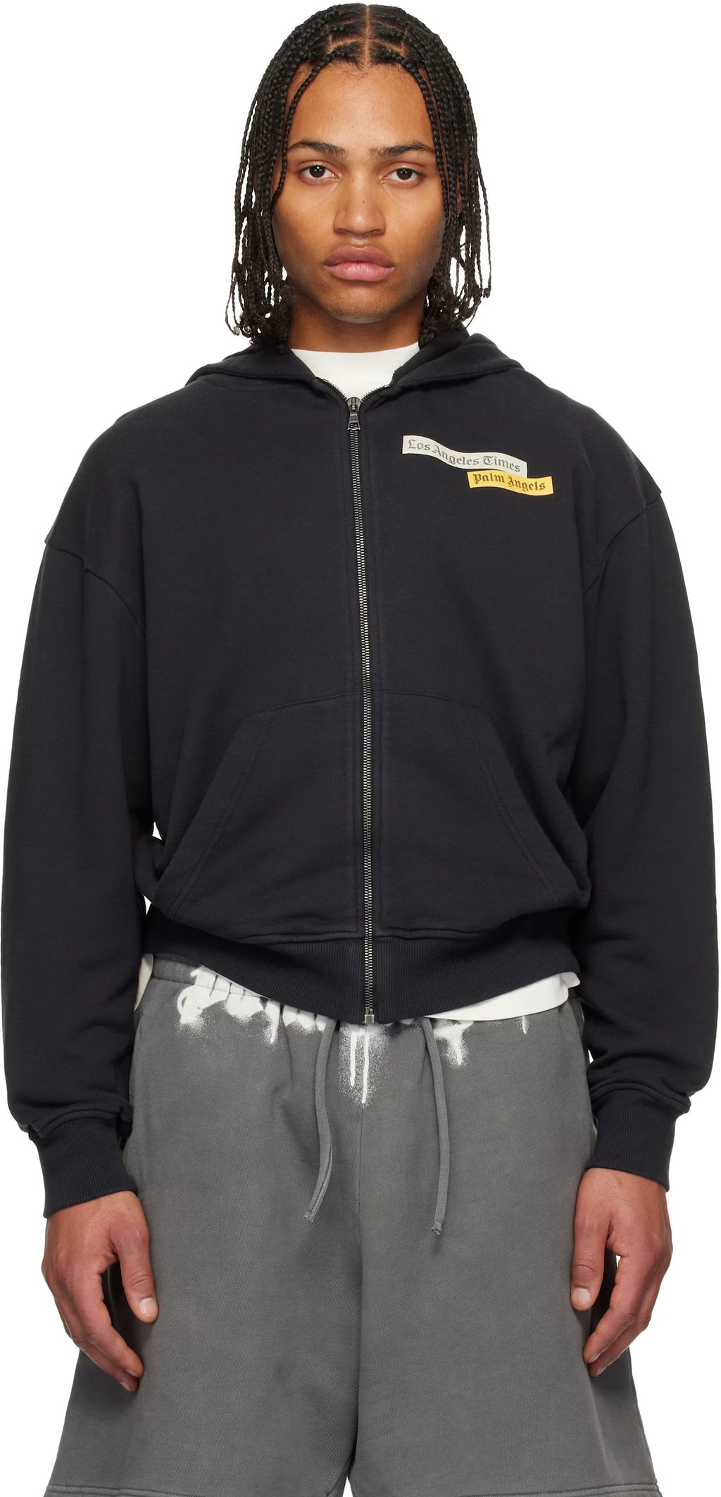 Black LA Times Edition News Zip Hoodie