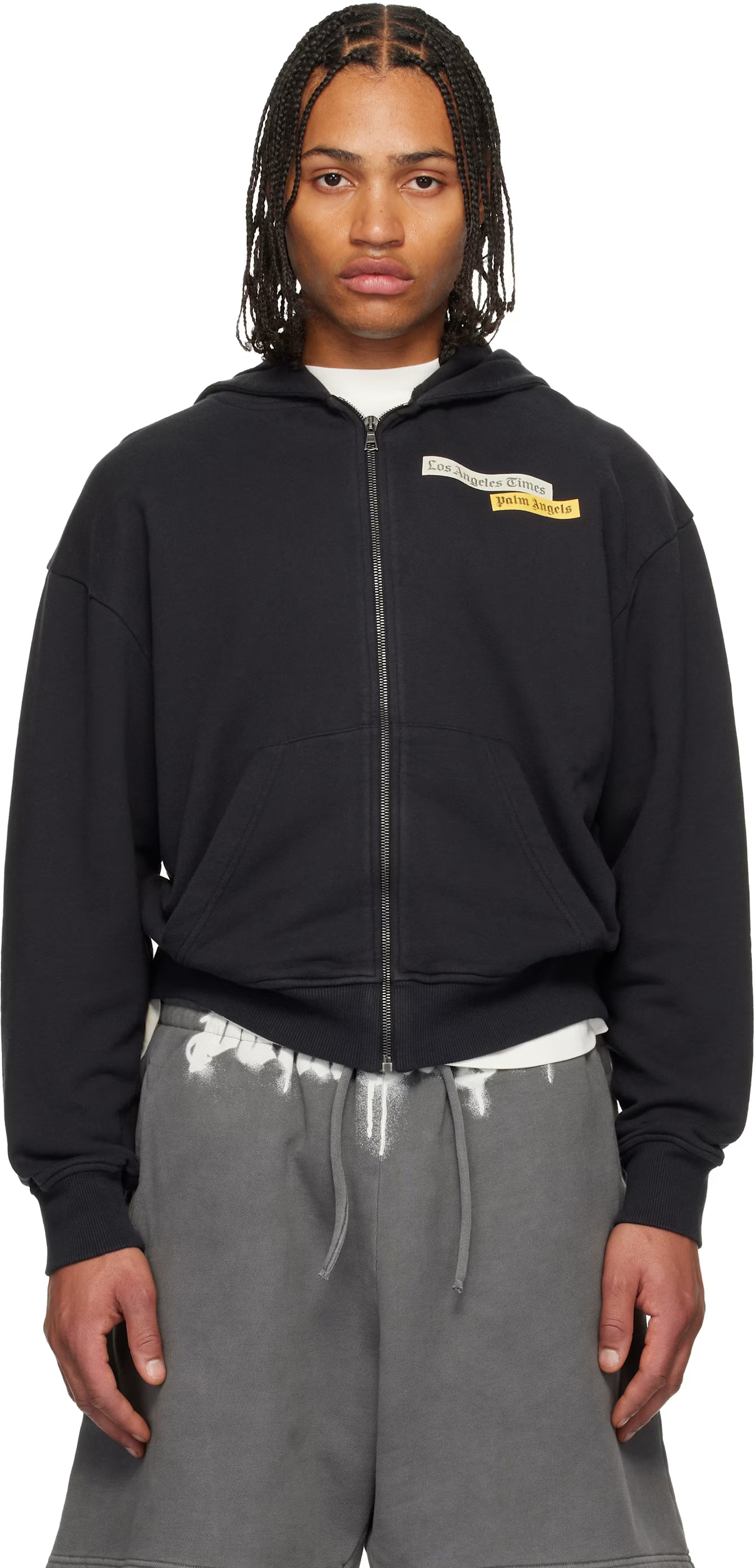 Black LA Times Edition News Zip Hoodie