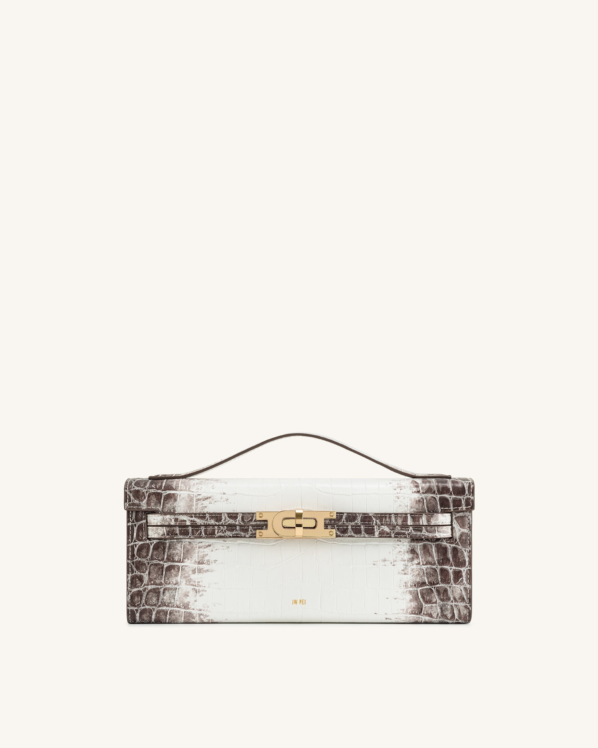 Bria Structured Top Handle Bag - Brown Canvas