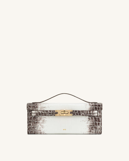 Bria Structured Top Handle Bag - Brown Canvas