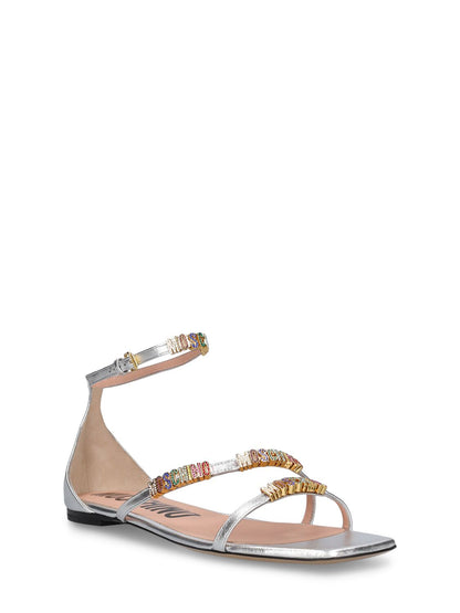 Moschino Moschino 10mm Leather flat sandals - Size: UK 3 Sandals | Shop From The Mirage