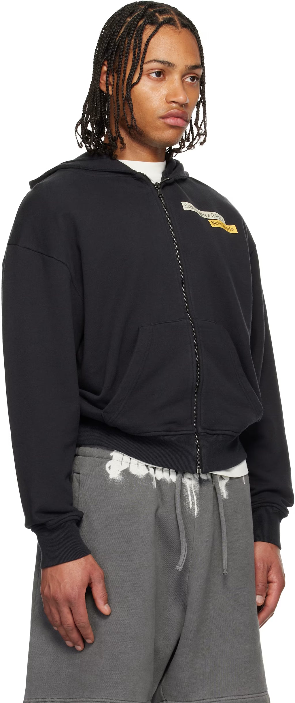Black LA Times Edition News Zip Hoodie