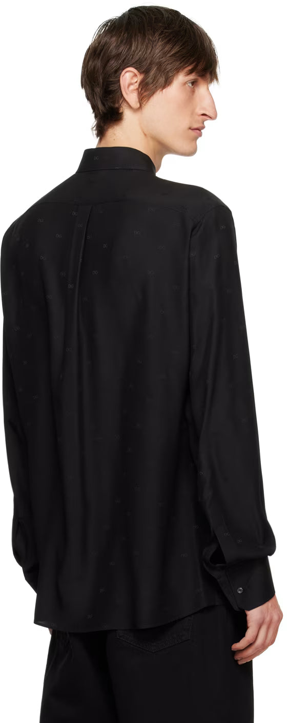Dolce&Gabbana Black Martini-Fit Shirt