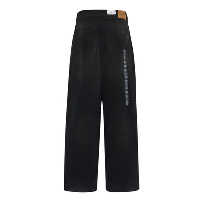 Denim Size Sticker Baggy Trousers
