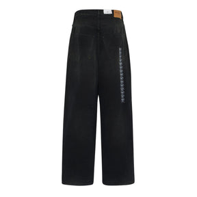 Denim Size Sticker Baggy Trousers