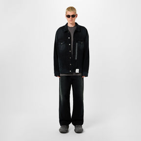 Denim Size Sticker Baggy Trousers