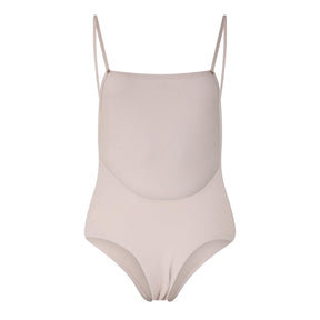 Straight Neckline Sleek Bodysuit