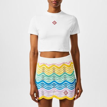 Logo Cotton Cropped Baby T-Shirt