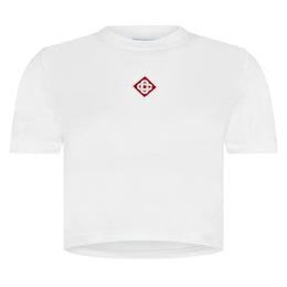 Logo Cotton Cropped Baby T-Shirt