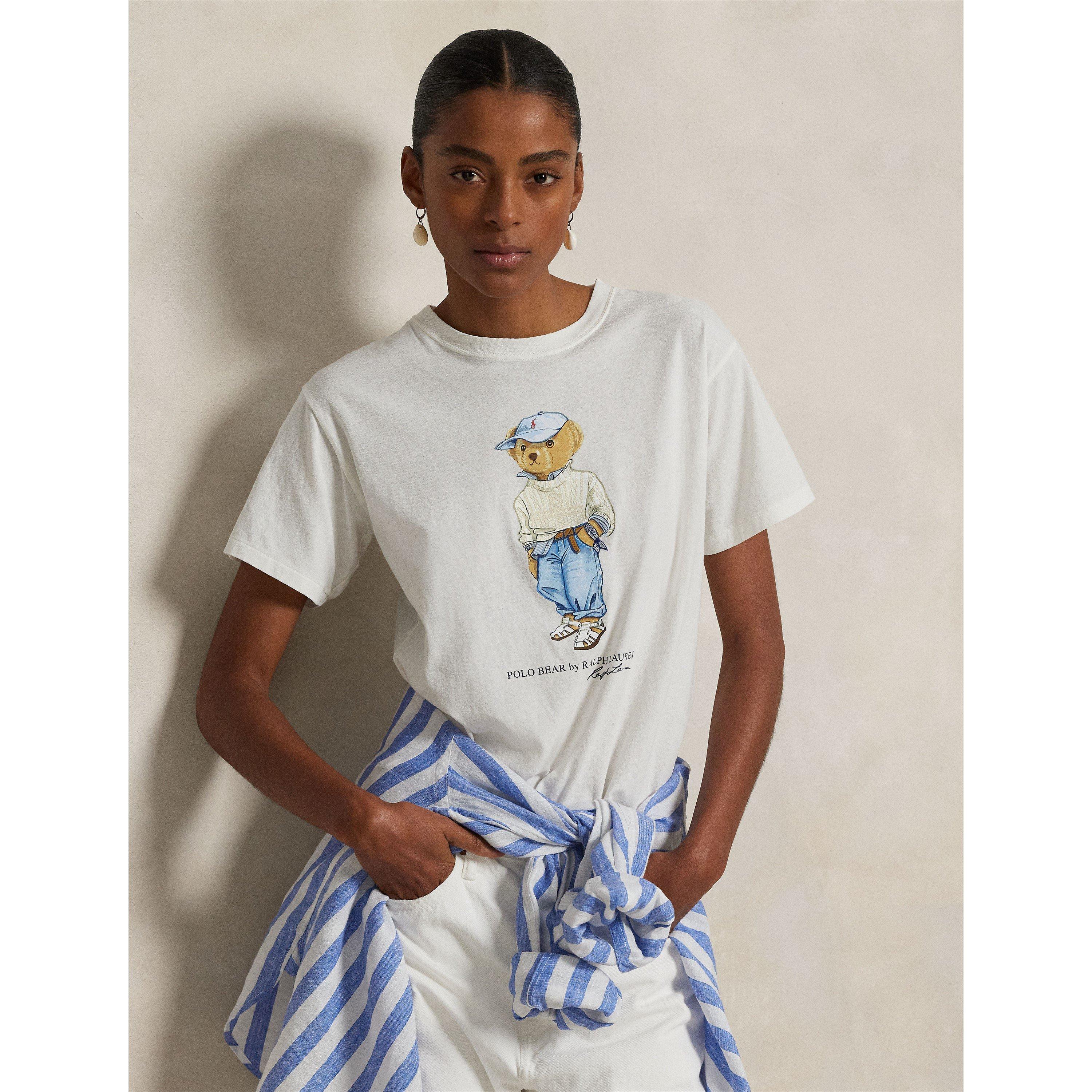 Bear Motif Embroidery T-Shirt