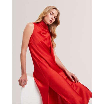 Tie Midi Slinky Dress