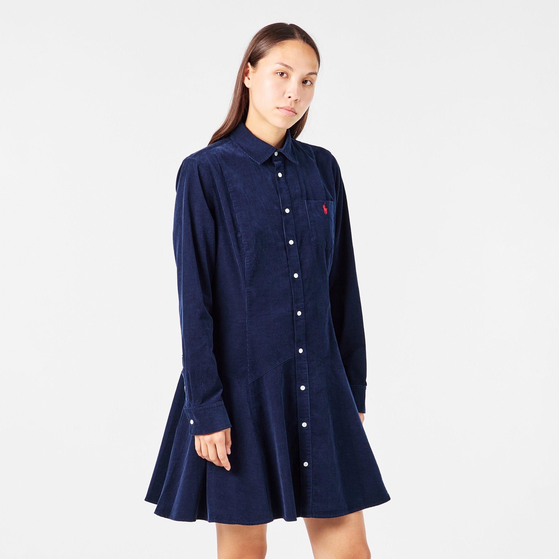 Women's Cord Shirt Dress