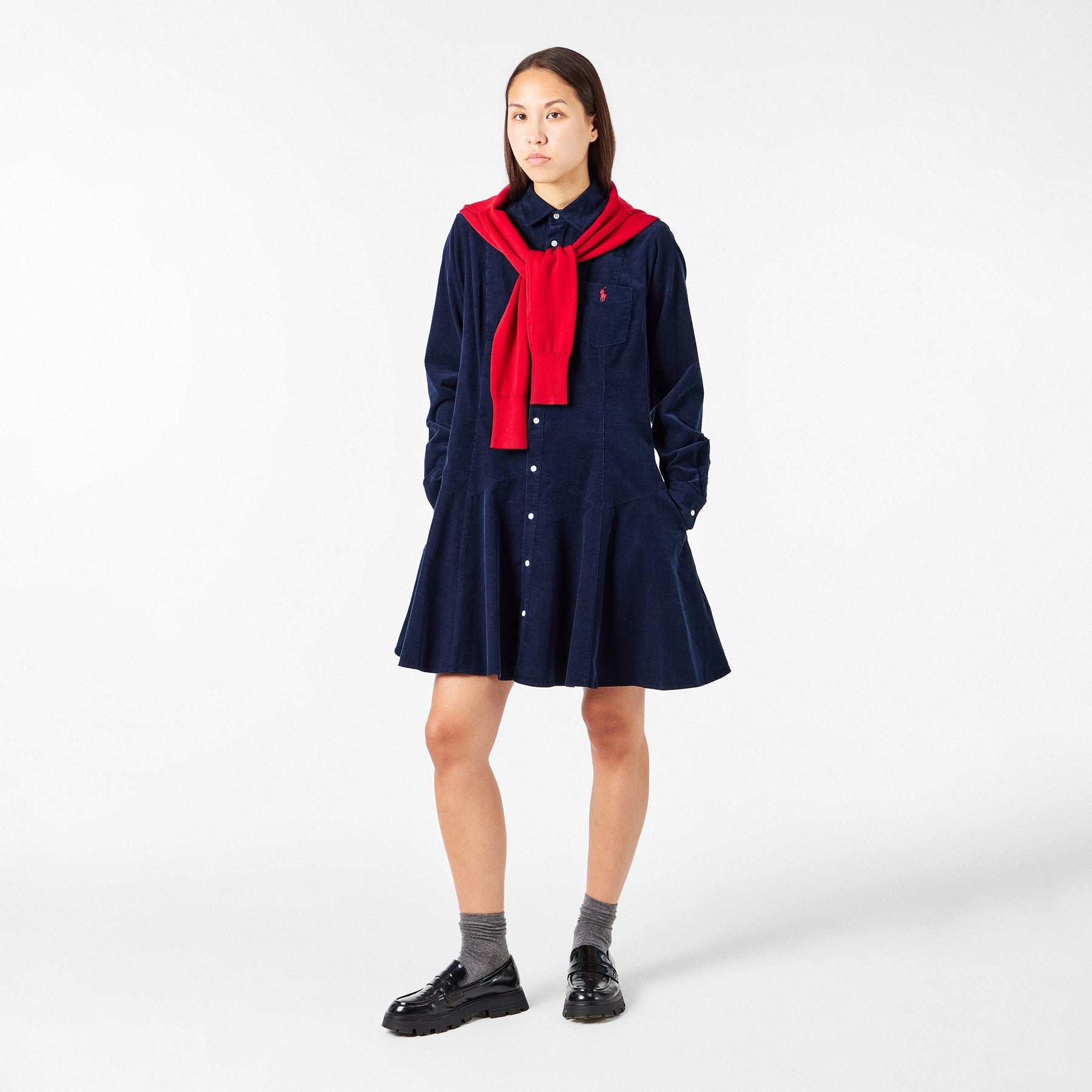 Women's Cord Shirt Dress