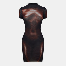 Sculptural Structured Mini Dress