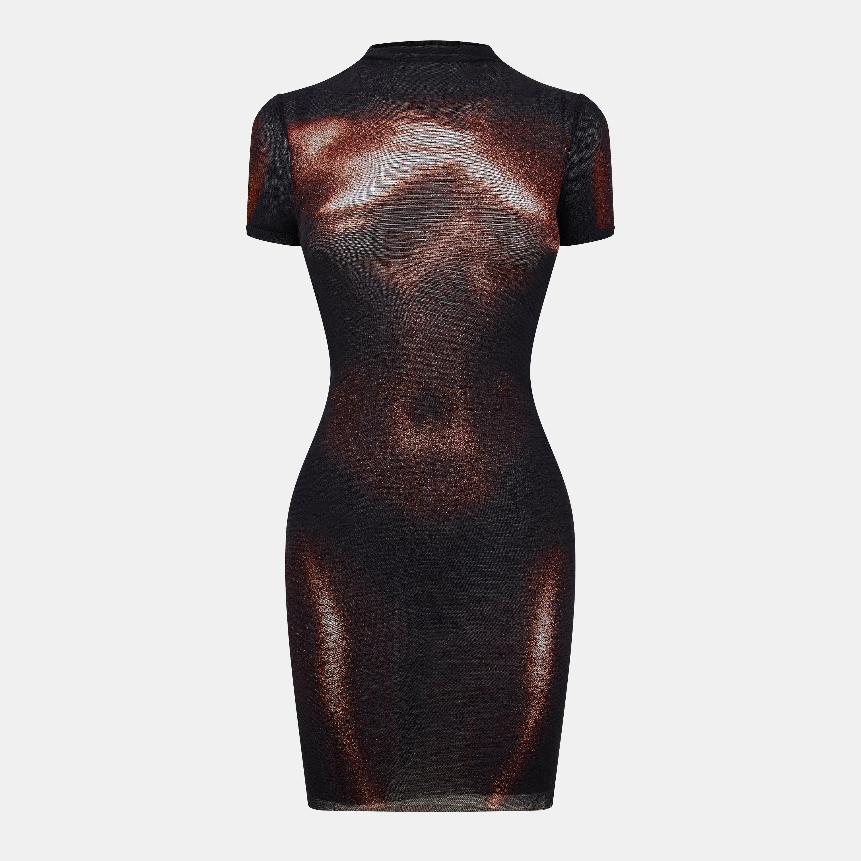 Sculptural Structured Mini Dress