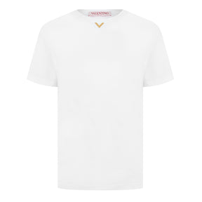 V-Detail Cotton T-Shirt