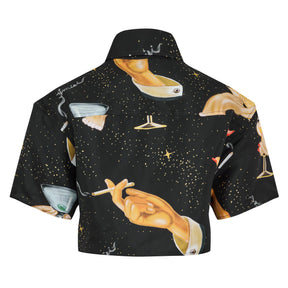 Champaign Print Silk Shirt