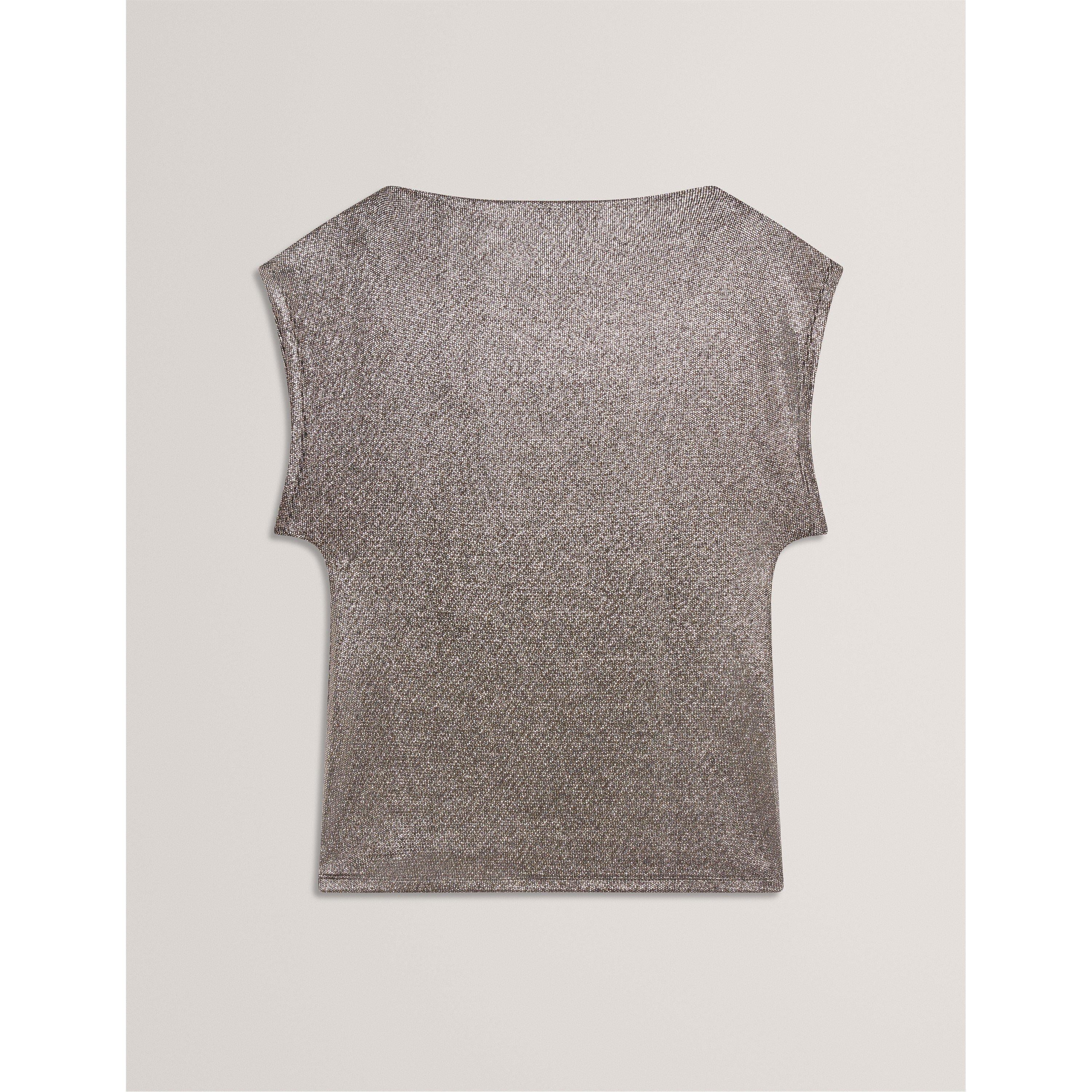 Metallic Short Sleeve Slim Fit T-Shirt