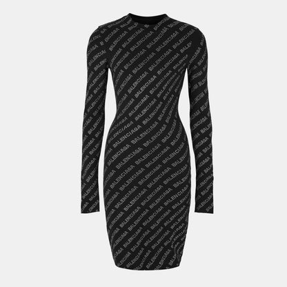 All-Over Logo Mini Dress