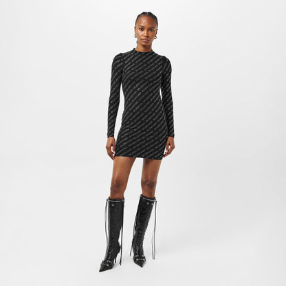 All-Over Logo Mini Dress