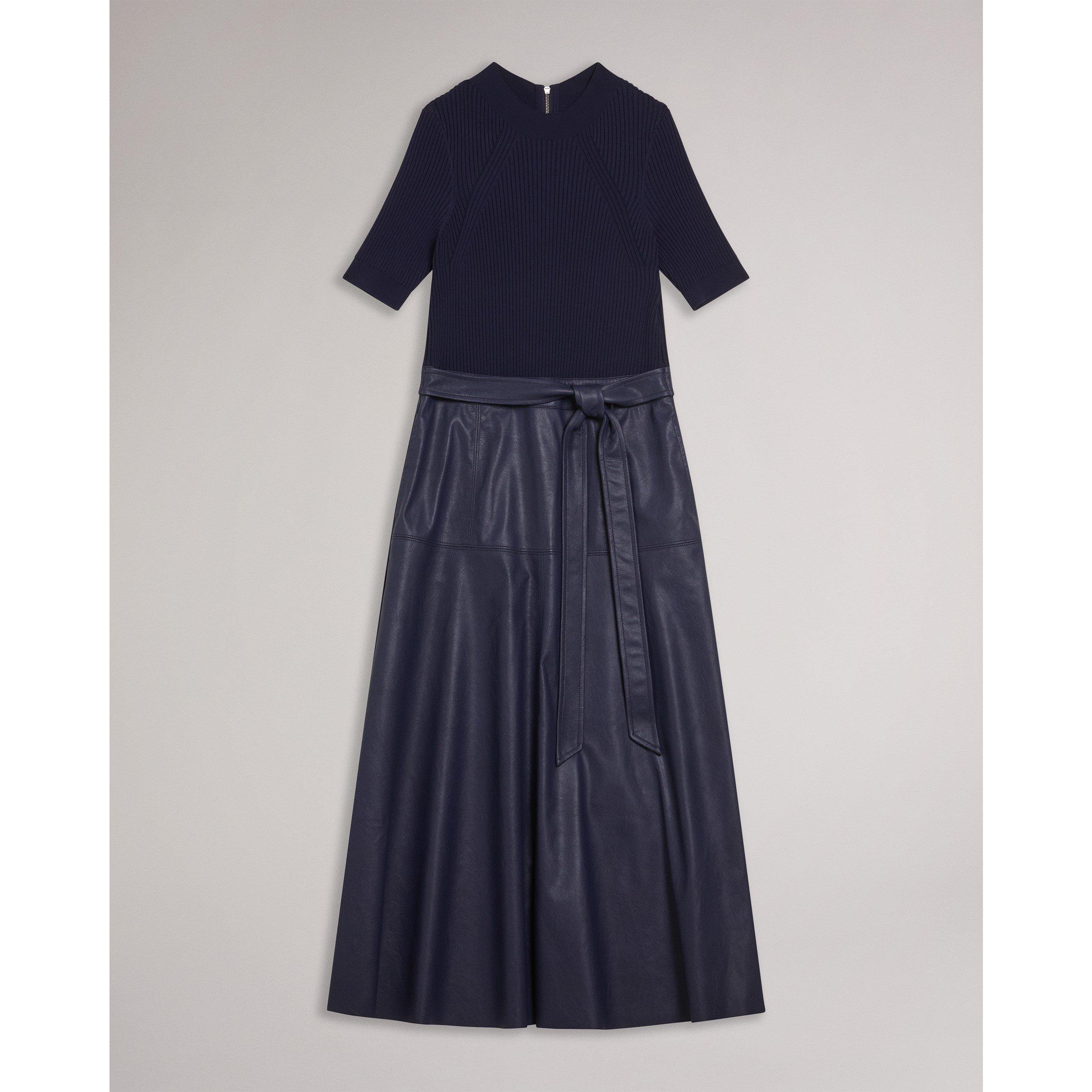 Mock Midi A Line Dress