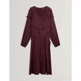 Long-Sleeve Midi Tea Dress
