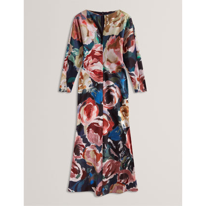 Long-Sleeve Midi Tea Dress