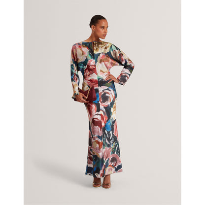 Long-Sleeve Midi Tea Dress