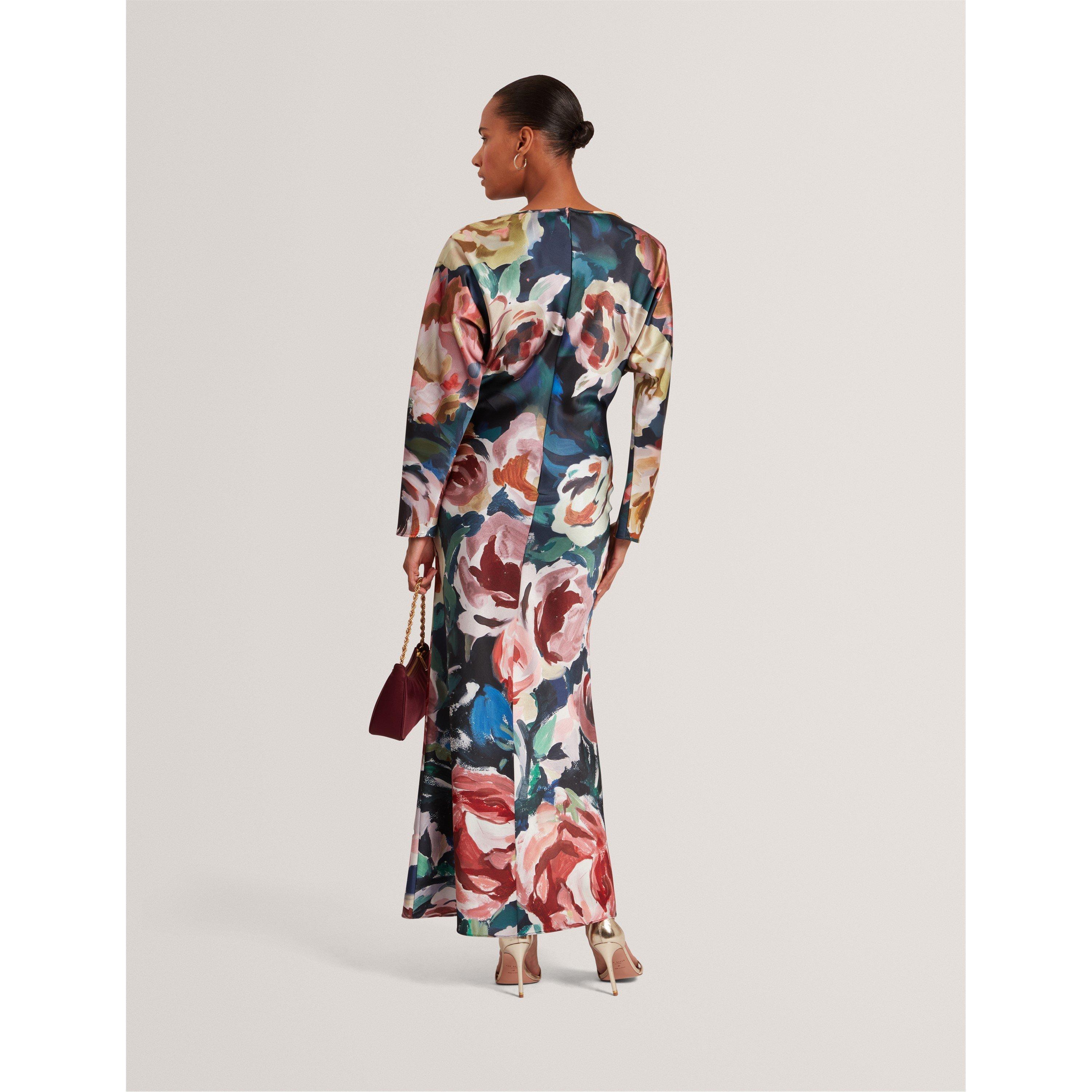 Long-Sleeve Midi Tea Dress