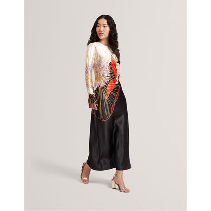 Long-Sleeve Midi Tea Dress