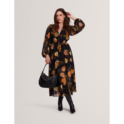 Plain Midi Tea Dress