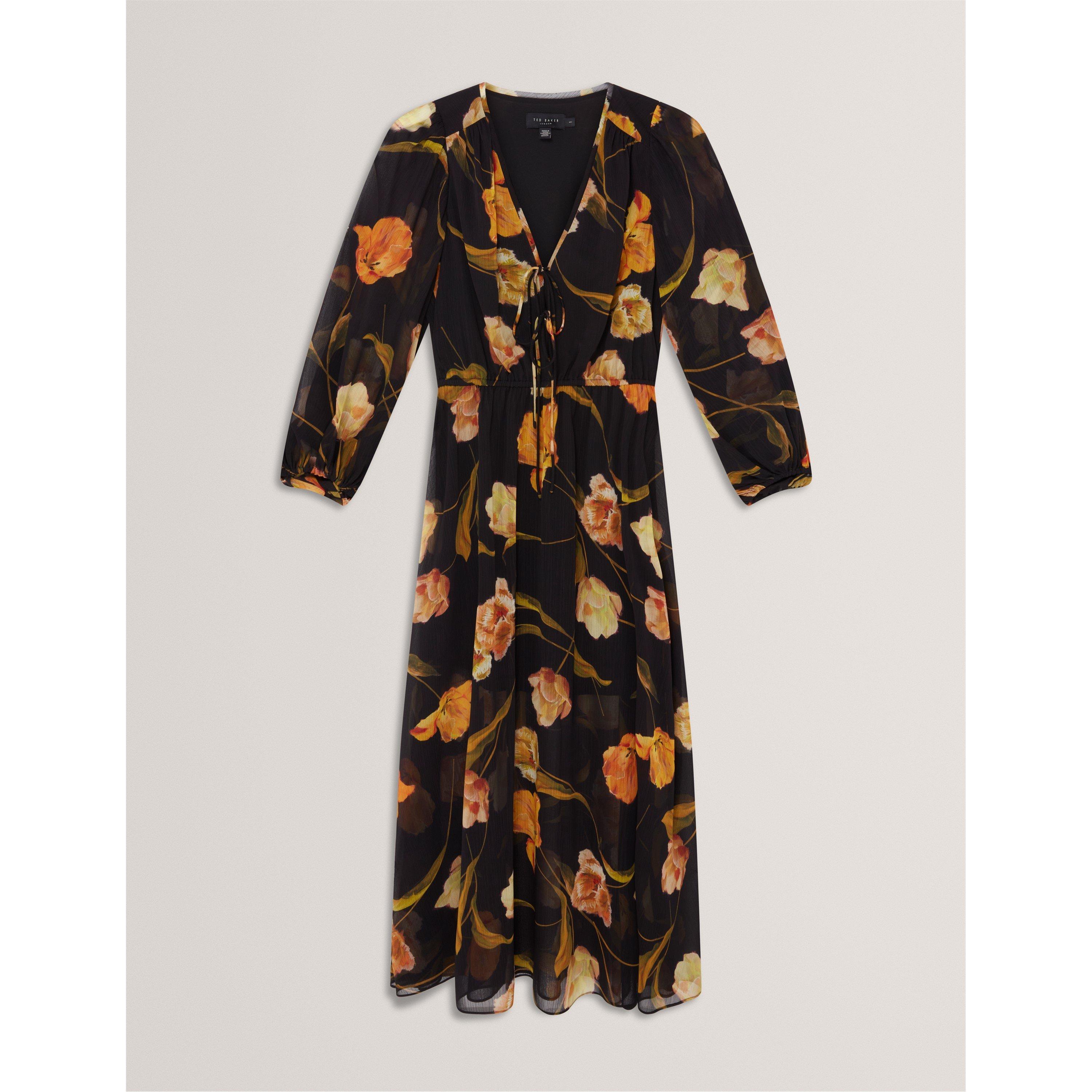 Plain Midi Tea Dress
