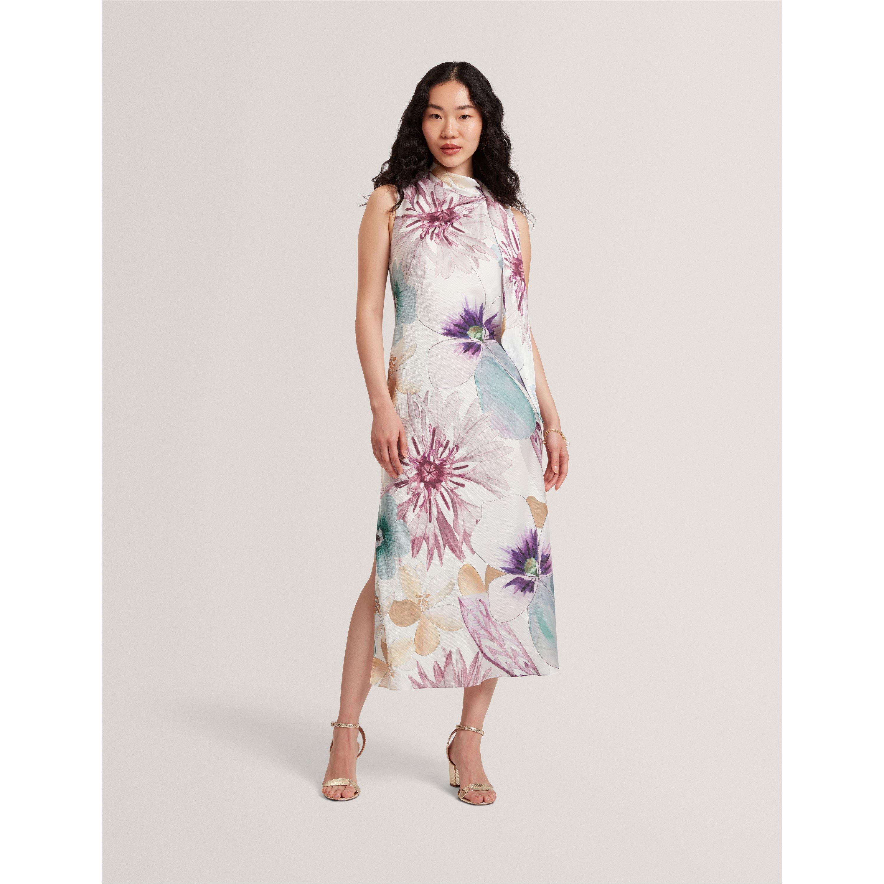 Tie Midi Slinky Dress