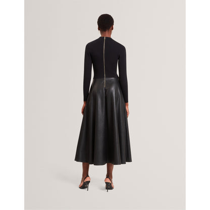 Faux Midi A-Line Dress