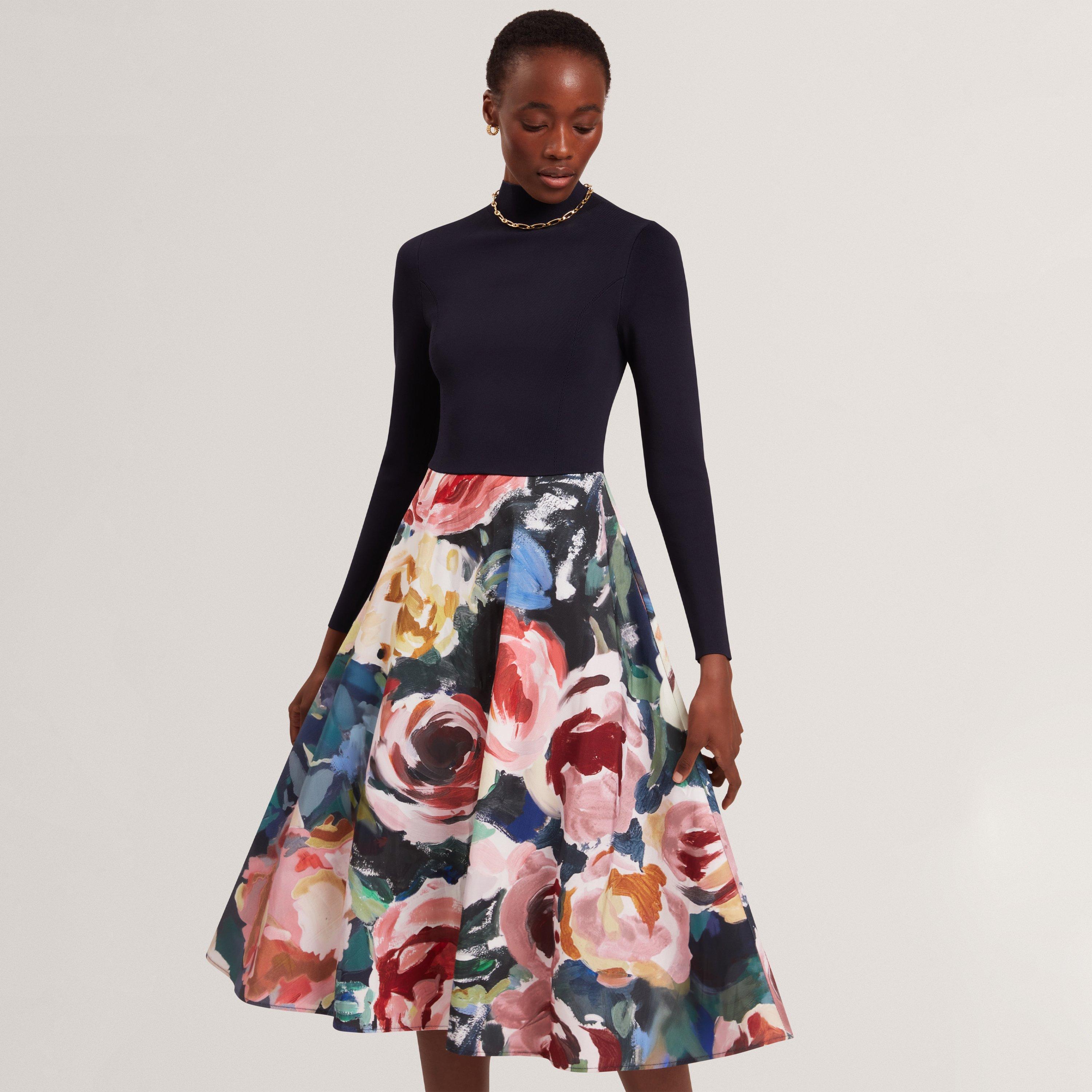 Print Midi Tea Dress