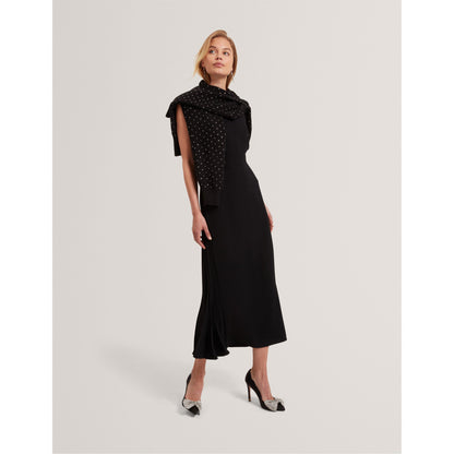 Pleat Midi Tea Dress