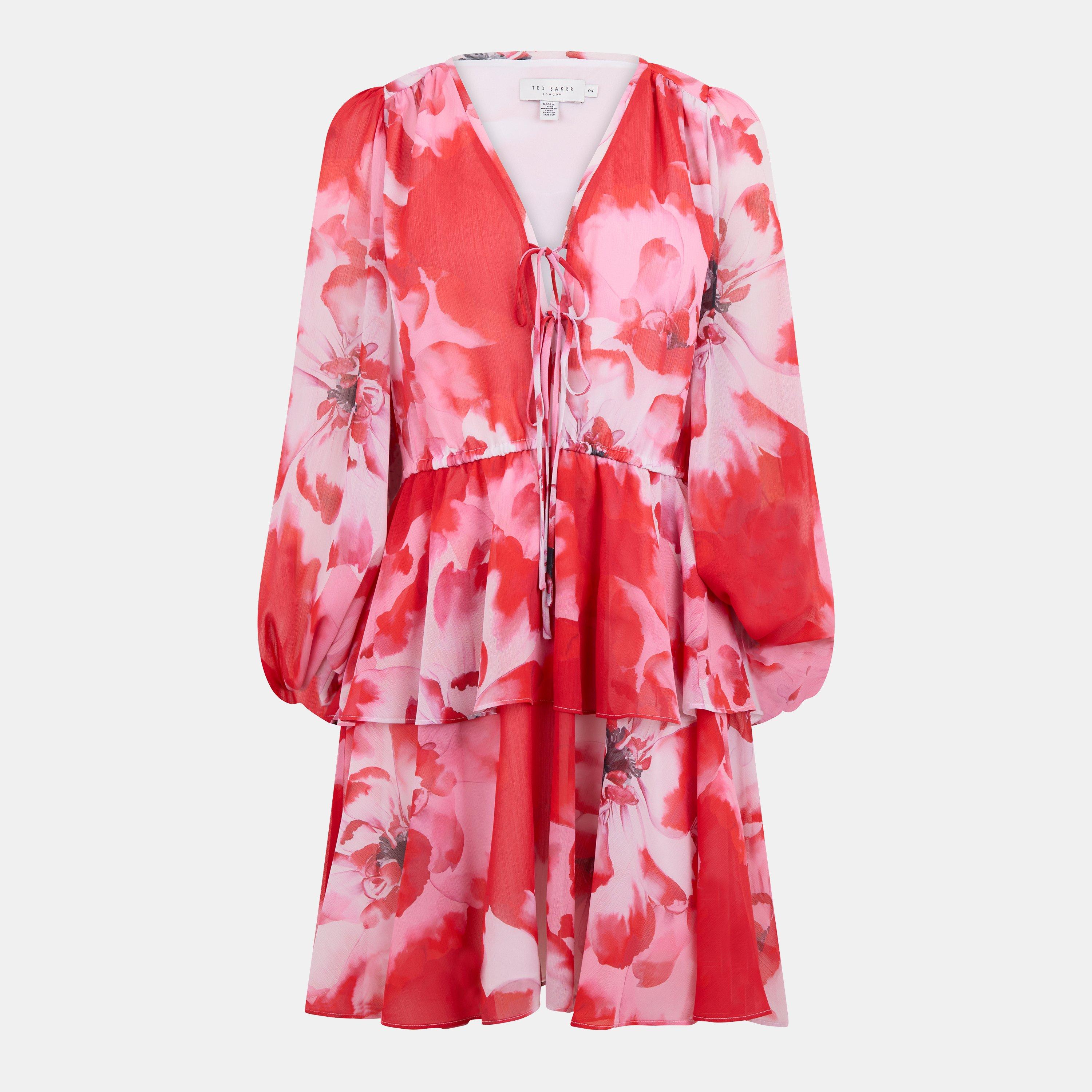 Leyna Tie-Fastened Mini Dress