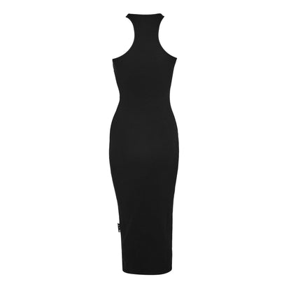 Meteor Ribbed Circular Cutout Maxi Dress