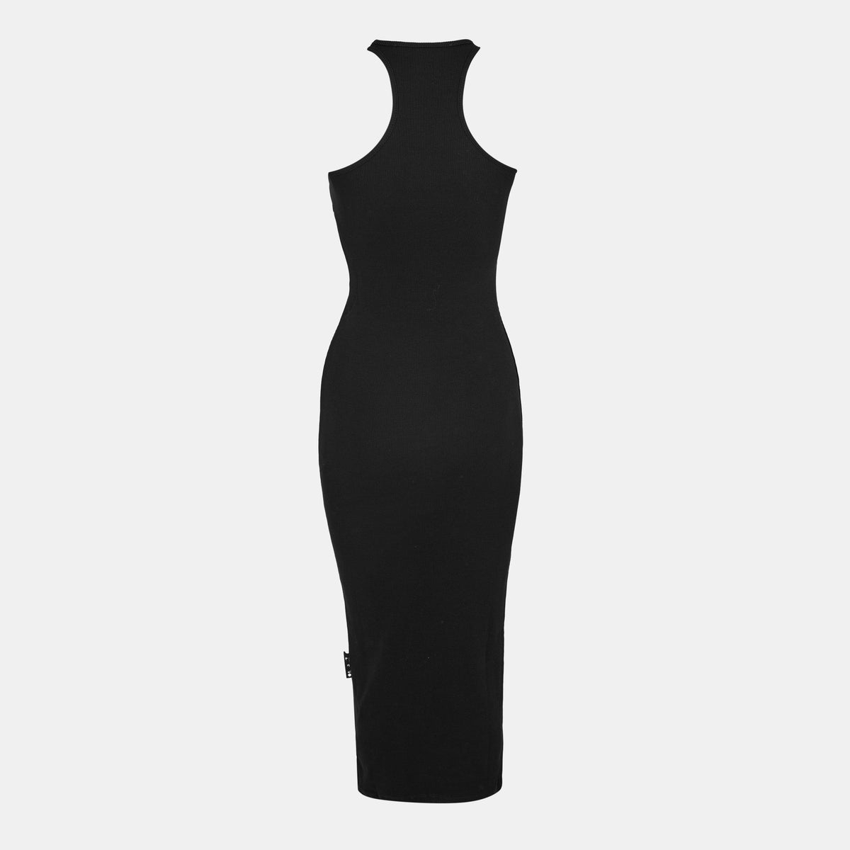 Women's Ribbed Dress with Bold Round Cutout