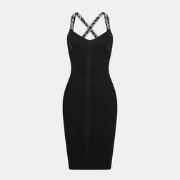 Ribbed Multiway Strap Midi Dress