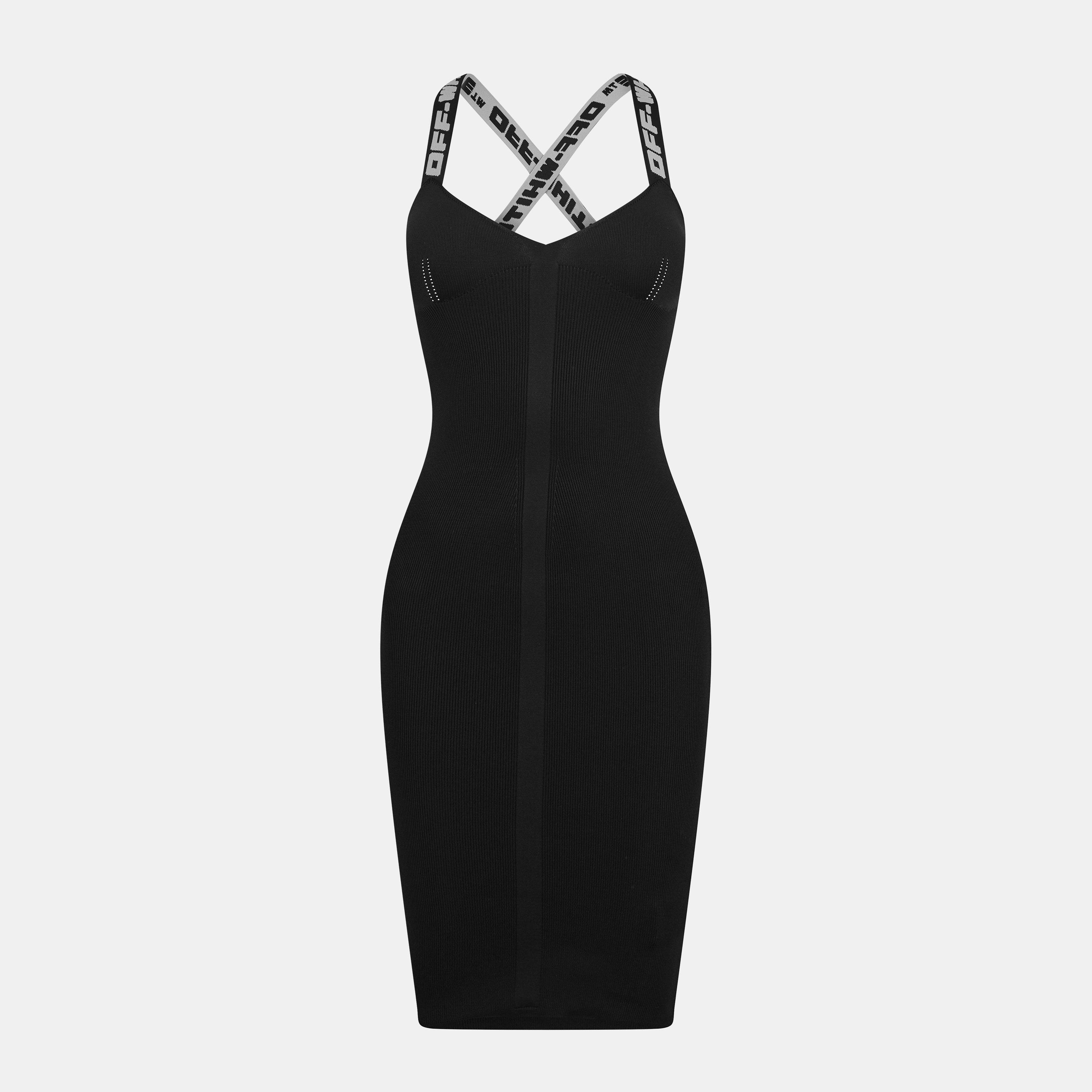 Ribbed Multiway Strap Midi Dress