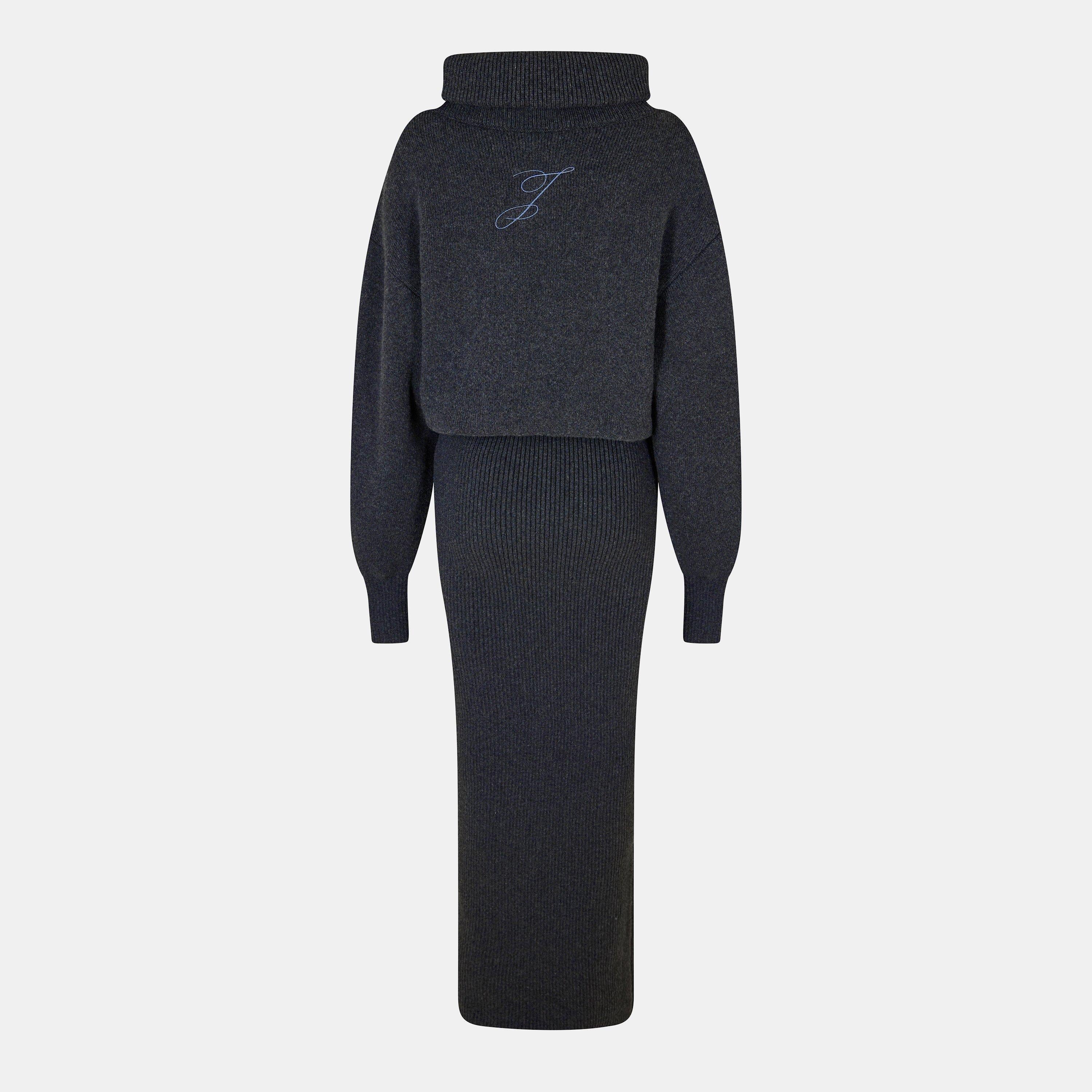 Jacquard Knitted Maxi Jumper Dress