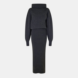 Jacquard Knitted Maxi Jumper Dress