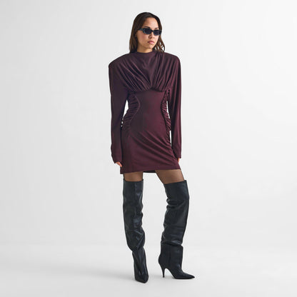 Long Sleeve Jersey Mini Dress