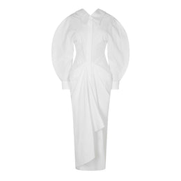 Slashed Poplin Dress