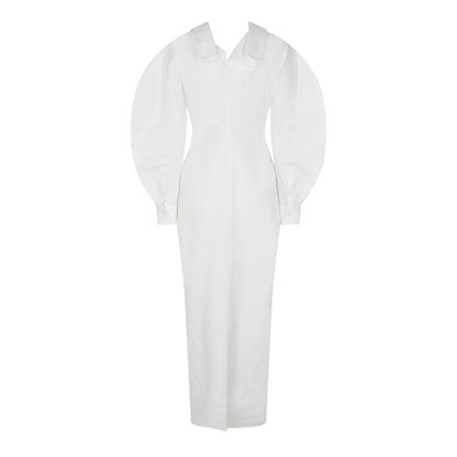 Slashed Poplin Dress