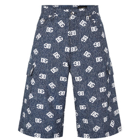Logo Denim Shorts