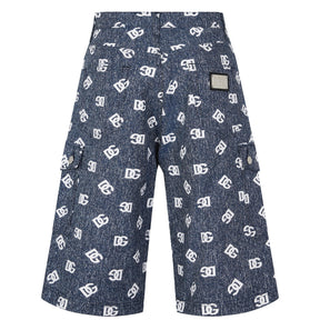 Logo Denim Shorts